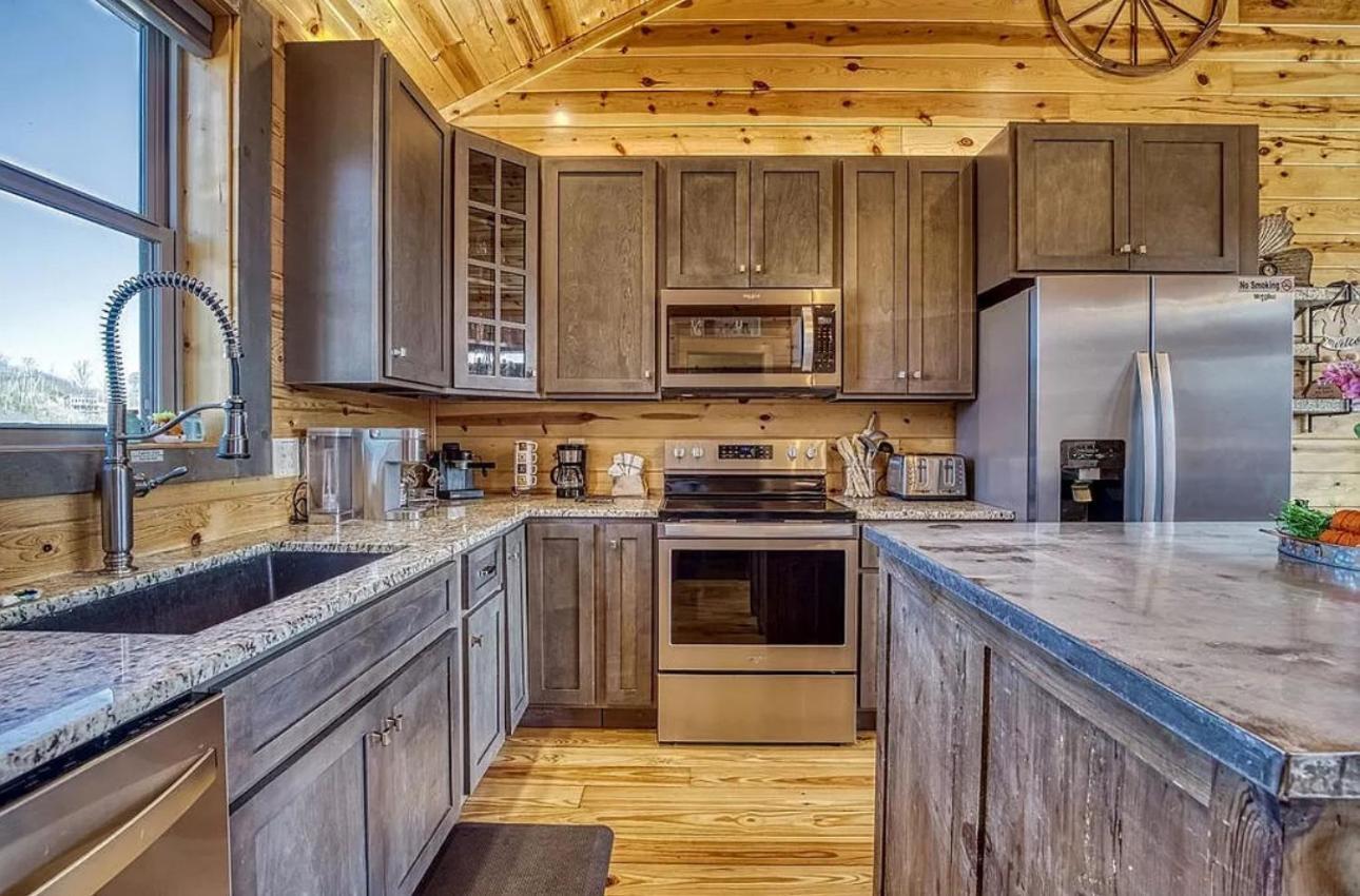 Hawk'S View Log Cabin -Mountains In Gatlinburg. Villa Exterior photo