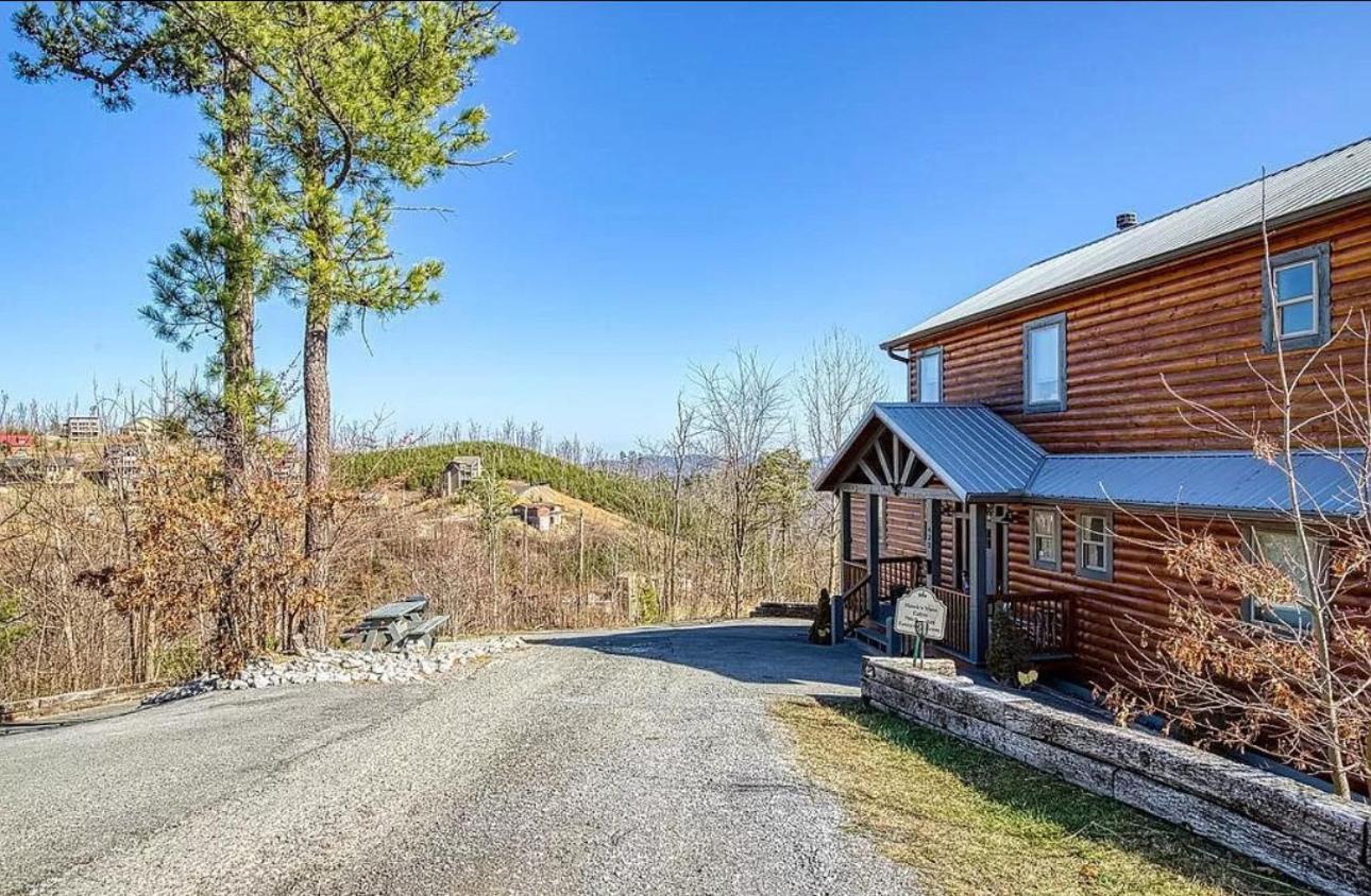 Hawk'S View Log Cabin -Mountains In Gatlinburg. Villa Exterior photo